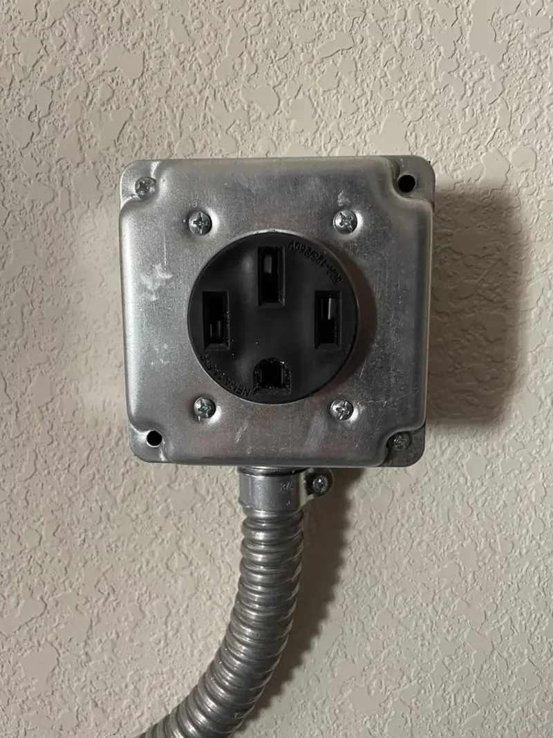 NEMA 14-50 outlet installed for Electrical Panel Upgrade in Lander
