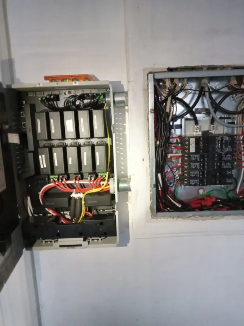 Electrical panel upgrade completed for Security Camera Wiring in Lander
